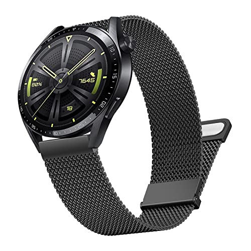 Metall Armband für Huawei Watch GT 3 46mm/Huawei Watch GT2 46mm/Watch GT Active/Watch 2 Classic/Galaxy watch 3 45mm/Galaxy Watch 46mm/Honor Watch Magic 46mm, 22mm Rostfreier Stahl Ersatzarmband von Songsier