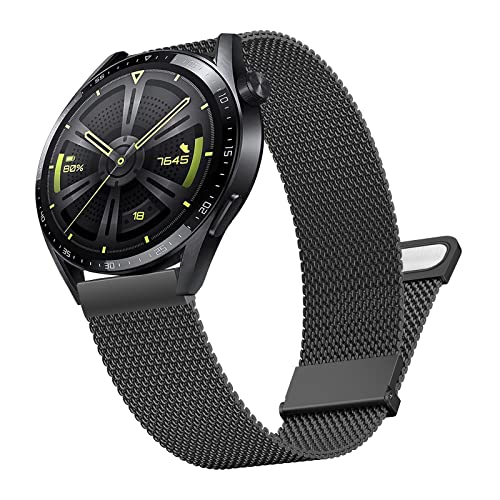 Metall Armband für Huawei Watch GT 3 46mm/Huawei Watch GT2 46mm/Watch GT Active/Watch 2 Classic/Galaxy watch 3 45mm/Galaxy Watch 46mm/Honor Watch Magic 46mm, 22mm Rostfreier Stahl Ersatzarmband von Songsier