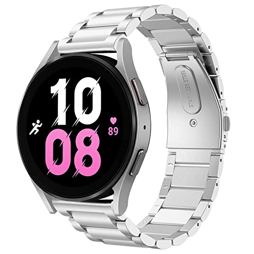 Metall Armband für Samsung Galaxy Watch 5/Watch 5 Pro 45mm, Galaxy Watch 4,Galaxy Watch 4 Classic, 20mm Rostfreier Stahl Ersatzarmband Galaxy Watch6 / Galaxy Watch Active2/Galaxy Watch 3 41mm von Songsier