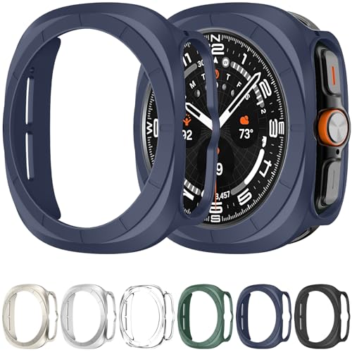 Schutzhülle Kompatibel mit Samsung Galaxy Watch 7 Ultra 47mm, Stoßfestes, Ultra Hartes PC-Stoßgehäuse, Rundum-Schutzrahmen [KEIN Displayschutz] von Songsier