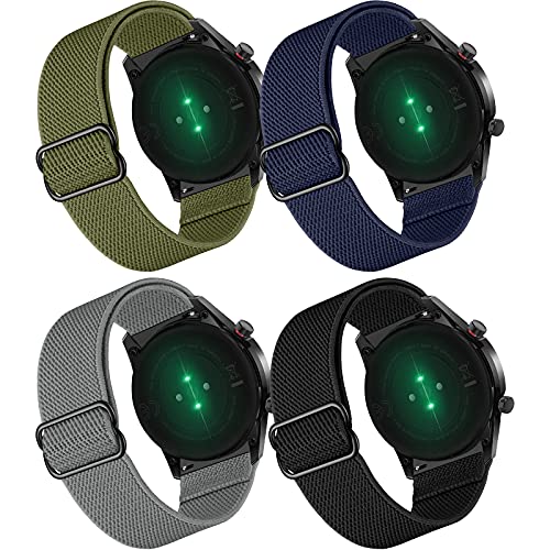 Songsier Armband Kompatibel mit Amazfit GTR 2 / Amazfit GTR 2e, Elastisches Nylon Ersatz Uhr Armband für Amazfit GTR 4/ Amazfit GTR 3/ Amazfit GTR 47mm/ Amazfit Stratos 3 /Stratos 2 /Stratos von Songsier