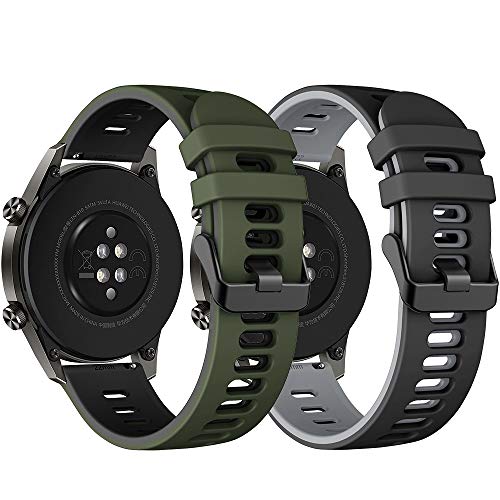 Songsier Armband Kompatibel mit Huawei Watch GT2 Pro 46mm, Huawei Watch GT 3 Pro 46mm/ Watch GT 46mm/Watch GT Active/Watch 2 Pro/Galaxy watch 3 45mm/Galaxy Watch 46mm, 22mm Silikon Ersatzarmband Songsier Armband Kompatibel mit Huawei Watch GT2 Pro 46mm, Huawei Watch GT 3 Pro 46mm/ Watch GT 46mm/Watch GT Active/Watch 2 Pro/Galaxy watch 3 45mm/Galaxy Watch 46mm, 22mm Silikon Ersatzarmband von Songsier