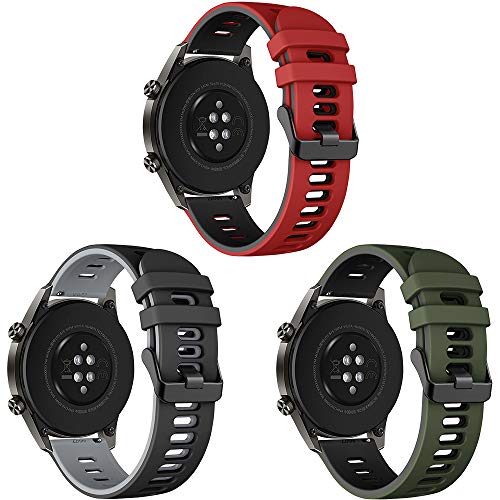 Songsier Armband Kompatibel mit Huawei Watch GT2 Pro 46mm, Huawei Watch GT 3 Pro 46mm/ Watch GT 46mm/Watch GT Active/Watch 2 Pro/Galaxy watch 3 45mm/Galaxy Watch 46mm, 22mm Silikon Ersatzarmband Songsier Armband Kompatibel mit Huawei Watch GT2 Pro 46mm, Huawei Watch GT 3 Pro 46mm/ Watch GT 46mm/Watch GT Active/Watch 2 Pro/Galaxy watch 3 45mm/Galaxy Watch 46mm, 22mm Silikon Ersatzarmband von Songsier