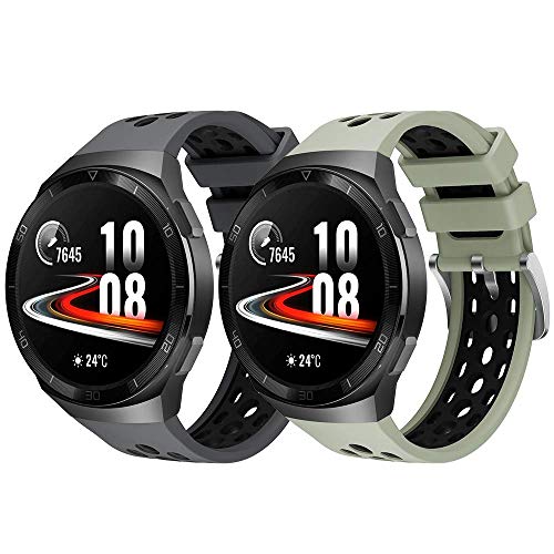 Songsier Armband Kompatibel mit Huawei Watch GT2e, Sport Wasserdichtes Ersatzarmband aus weichem Silikon Nur für Huawei Watch GT2e von Songsier
