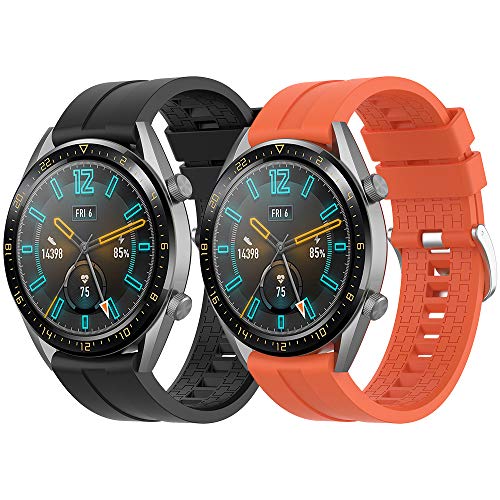 Supore Armband Kompatibel mit Huawei Watch GT2/3 46mm/Watch GT 46mm/Watch GT Active/Watch 2 Pro/Honor Watch Magic/Galaxy Watch 46mm/Gear S3/Gear 2, 22mm Silikon Ersatzarmband von Songsier