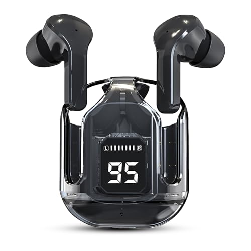 Kabellose Ohrhörer mit Geräuschunterdrückung, Bluetooth 5. 3 echte Kopfhörer, Bass-Stereo-Ohrhörer mit Mikrofon, transparente Ladehülle, 30 Stunden Akkulaufzeit, für Laptop, Pad, Handys, Sport, Kabellose Ohrhörer mit Geräuschunterdrückung, Bluetooth 5. 3 echte Kopfhörer, Bass-Stereo-Ohrhörer mit Mikrofon, transparente Ladehülle, 30 Stunden Akkulaufzeit, für Laptop, Pad, Handys, Sport, von Sonhomay