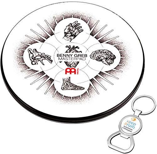 Meinl MPP-12-BG Übungspad Benny Greb 12'' + keepdrum Schlüsselanhänger mit Flaschenöffner von Sonic Energy
