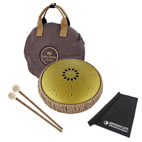 Meinl Sonic Energy MOSTD3G Medium Steel Tongue Drum C-Dur 8 Töne + keepdrum Mikrofasertuch von Sonic Energy
