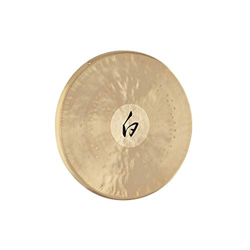 Sonic Energy 12 Zoll White Gong – Kleiner Doppel-Licht-Gong für Meditation, Klangheilung – Beidseitig glänzend – Inkl. Schlägel (WG-12) von Sonic Energy