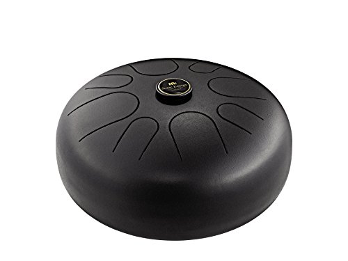 Sonic Energy 12 Zoll Zungentrommel – A Moll, 8 Töne – Für Meditation, Yoga, Percussion – Inkl. Schlägel und Tasche – Schwarz (STD1BK) von Sonic Energy