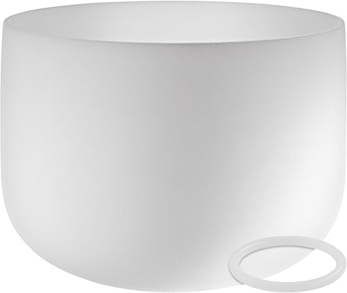 Sonic Energy 14 Zoll Kristallklangschale – 432 Hz, Ton C4, Wurzelchakra – Für Meditation, Yoga, Klangheilung – Inkl. Silikonring (CSB14C) von Sonic Energy