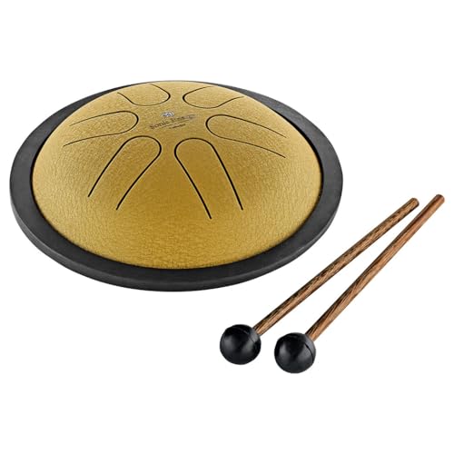 Sonic Energy 6 Zoll Zungentrommel – H Dur, 6 Töne – Für Meditation, Yoga, Kinder – Inkl. Schlägel und Tasche – Gold (MSTD3G) von Sonic Energy