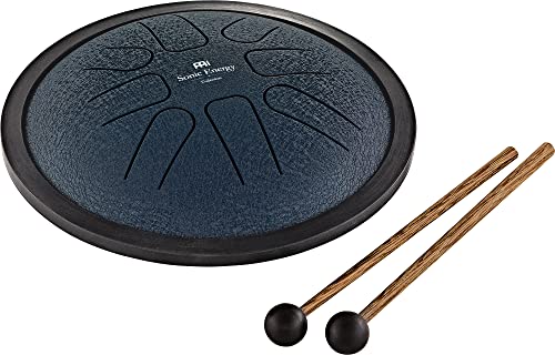 Sonic Energy 7 Zoll Zungentrommel – G Moll, 8 Töne – Für Meditation, Yoga, Kinder – Inkl. Schlägel und Tasche – Marineblau (SSTD2NB) von Sonic Energy