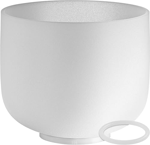 Sonic Energy 8 Zoll Kristallklangschale – 432 Hz, Ton H4, Kronenchakra – Für Meditation, Yoga, Klangheilung – Inkl. Silikonring (CSB8B) von Sonic Energy