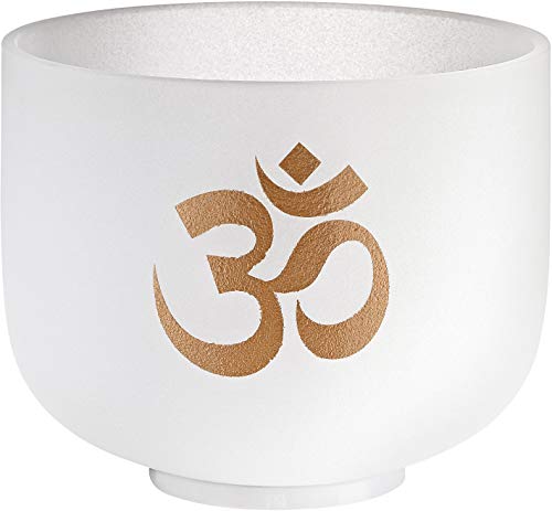 Sonic Energy 8 Zoll Kristallklangschale – Mit OM Symbol – 432 Hz, Ton C#5 – Für Meditation, Yoga, Klangheilung – Inkl. Silikonring (CSB8OM) von Sonic Energy