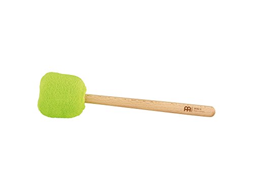 Sonic Energy Gong Schlägel Grün – 30 cm – Aus Wolle und Kunstfell – Buchenholzgriff – Für Gongspieler, Percussion, Meditation (MGM-S-PG) von Sonic Energy