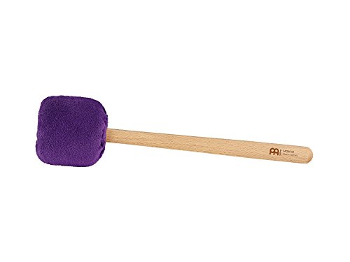 Sonic Energy Gong Schlägel Lila – 34,5 cm – Aus Wolle und Kunstfell – Buchenholzgriff – Für Gongspieler, Percussion, Meditation (MGM-M-L) von Sonic Energy
