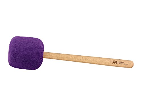 Sonic Energy Gong Schlägel Lila – 39,5 cm – Aus Wolle und Kunstfell – Buchenholzgriff – Für Gongspieler, Percussion, Meditation (MGM-L-L) von Sonic Energy