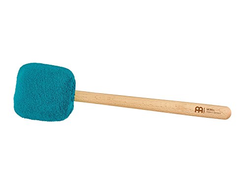 Sonic Energy Gong Schlägel Petrol – 39,5 cm – Aus Wolle und Kunstfell – Buchenholzgriff – Für Gongspieler, Percussion, Meditation (MGM-L-SP) von Sonic Energy
