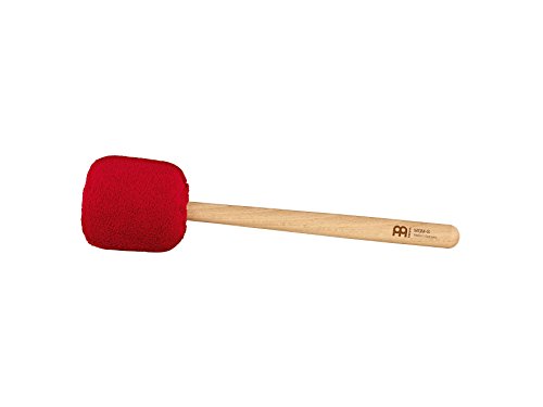 Sonic Energy Gong Schlägel Rot – 30 cm – Aus Wolle und Kunstfell – Buchenholzgriff – Für Gongspieler, Percussion, Meditation (MGM-S-R) von Sonic Energy