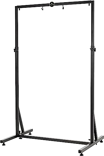 Sonic Energy Gong Ständer – Zubehör für Gongs und Tam Tams bis 101 cm – Höhenverstellbar bis 225 cm – Pulverbeschichteter Stahl, schwarz (TMGS-3) von Sonic Energy