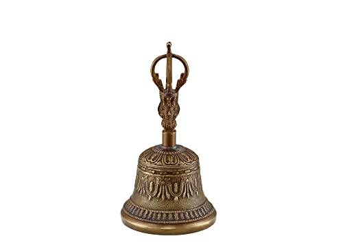 Sonic Energy Handgefertigte Tibetische Glocke – 700 g – Ghanta aus Gusslegierung – Für Meditation und spirituelle Rituale (B-XL) von Sonic Energy