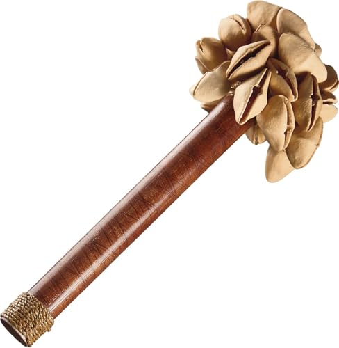 Sonic Energy Kenari Nussschalen Shaker – Ca. 23 cm – Soundeffekt-Instrument für Therapie und Percussion – Mit Stabgriff (SKH) von Sonic Energy