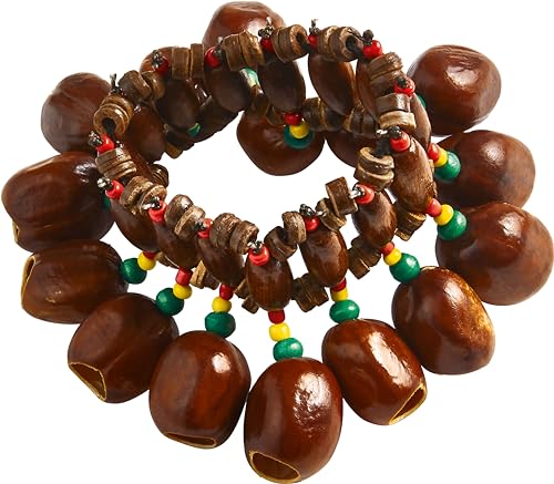 Sonic Energy Pala Nussschalen Shaker – Als Gummiarmband – Soundeffekt-Instrument für Therapie und Percussion (SPB) von Sonic Energy