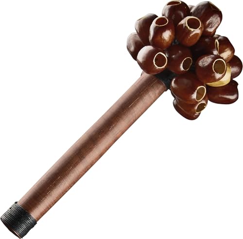 Sonic Energy Pala Nussschalen Shaker – Ca. 23 cm – Soundeffekt-Instrument für Therapie und Percussion – Mit Stabgriff (SPH) von Sonic Energy