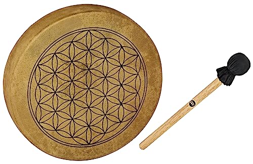 Sonic Energy Rahmentrommel Lebensblume – 38 cm – Schamanisches Instrument mit Büffelfell – Für Meditation, Klangreisen, Percussion – Inkl. Schlägel (HOD15-FOL) von Sonic Energy