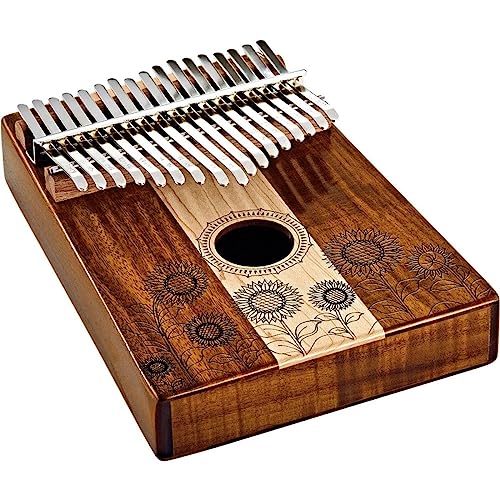 Sonic Energy Schallloch Kalimba – C-Dur, 17 Töne – Ahorn- und Akazienholz – Für Meditation, Yoga, Percussion – Inkl. Zubehör (KL1706H) von Sonic Energy