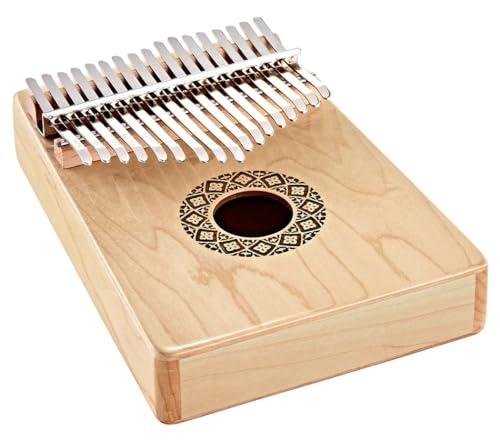 Sonic Energy Schallloch Kalimba – C-Dur, 17 Töne – Ahornholz – Für Meditation, Yoga, Percussion – Inkl. Zubehör (KL1709H) von Sonic Energy