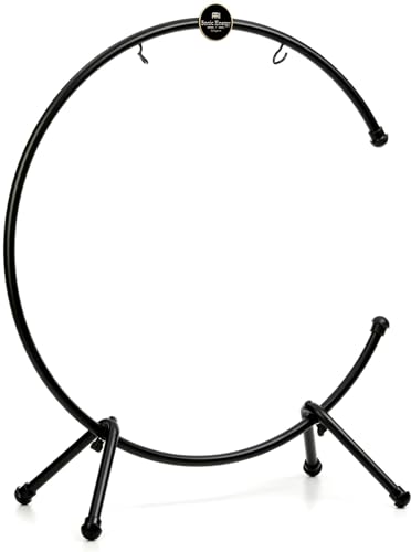 Sonic Energy Tisch Gong Ständer – Zubehör für Gongs und Tam Tams bis 66 cm – Pulverbeschichteter Stahl, schwarz (TMTGS-XL) von Sonic Energy