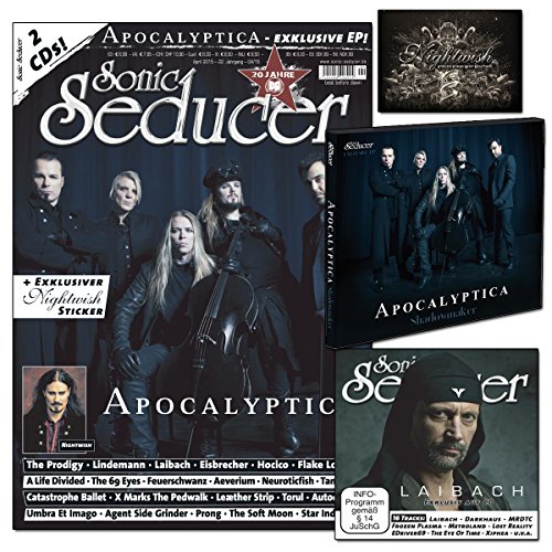 Sonic Seducer 04-2015 mit Apocalyptica-Titelstory + 2 CDs, darunter eine exkl. EP zum Album Shadowmaker von Apocalyptica + exkl. Sticker von Nightwish, Bands: The Prodigy, Eisbrecher u.v.m. Sonic Seducer 04-2015 mit Apocalyptica-Titelstory + 2 CDs, darunter eine exkl. EP zum Album Shadowmaker von Apocalyptica + exkl. Sticker von Nightwish, Bands: The Prodigy, Eisbrecher u.v.m. von Sonic Seducer