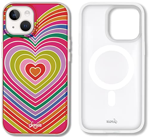 Sonix Hülle für iPhone 14 Plus | kompatibel mit MagSafe | 3 m Fallgetestet | Regenbogenherzen von Sonix