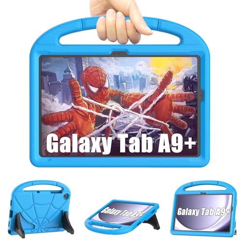 Kinder Hülle für Samsung Galaxy Tab A9+ 11 Zoll 2023, Sonlayin Leichte Stoßfest Samsung A9 Plus Tablet Hülle mit Griff Ständer für Samsung Galaxy Tab A9 Plus Tablet (SM-X210/X216/X218) - Blau von Sonlaryin