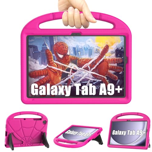 Kinder Hülle für Samsung Galaxy Tab A9+ 11 Zoll 2023, Sonlayin Leichte Stoßfest Samsung A9 Plus Tablet Hülle mit Griff Ständer für Samsung Galaxy Tab A9 Plus Tablet (SM-X210/X216/X218) - Rosa von Sonlaryin