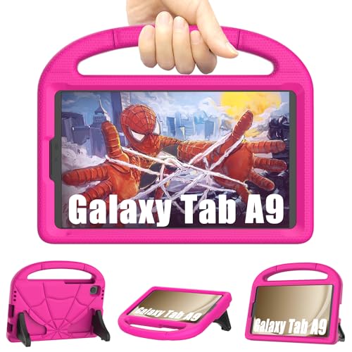 Kinder Hülle für Samsung Galaxy Tab A9/A7 Lite 8,7, Sonlaryin Leichtes Stoßfestes Tab A9/A7 Lite Hülle mit Griff und Ständer für Galaxy Tab A9/A7 Lite 8,7 Zoll (SM-X110/X115/X117, T220/T225/T227)-Rosa von Sonlaryin