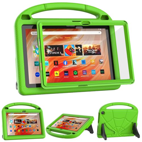 Sonlaryin Tablet-Schutzhülle für 10 Tablet, leicht, 25,7 cm (10,1 Zoll), mit Griff, Ständer, Displayschutzfolie, nicht für iPad 10, Grün von Sonlaryin