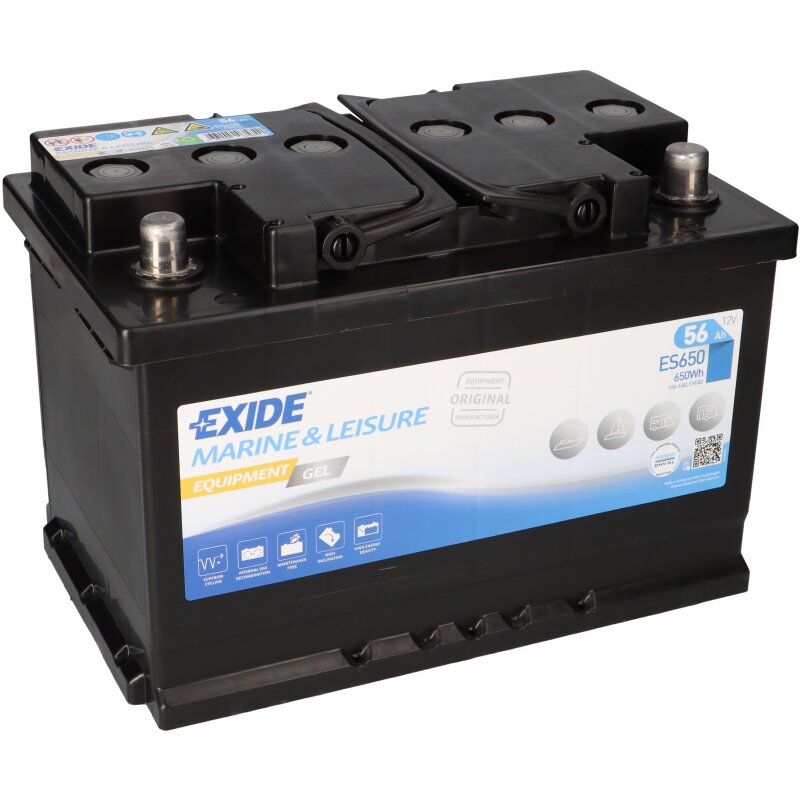 Exide Bleigel Akku ES 650 ersetzt G60 12V 56Ah von Sonnenschein / Exide