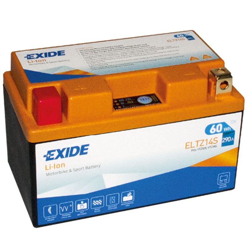 Exide ELTZ14S 12V 5Ah Lithium Motorradbatterie 290A LiIon von Sonnenschein / Exide