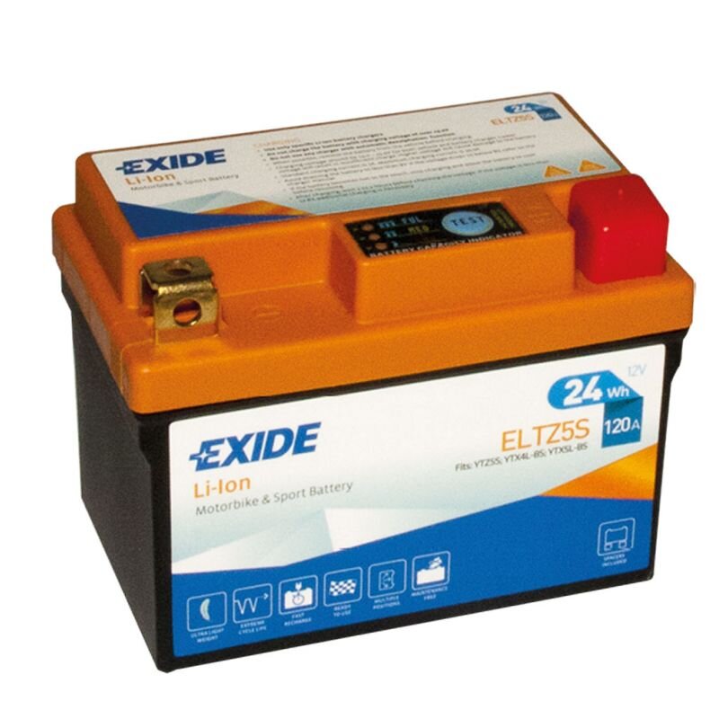 Exide ELTZ5S 12V 2Ah Lithium Motorradbatterie 120A LiIon von Sonnenschein / Exide