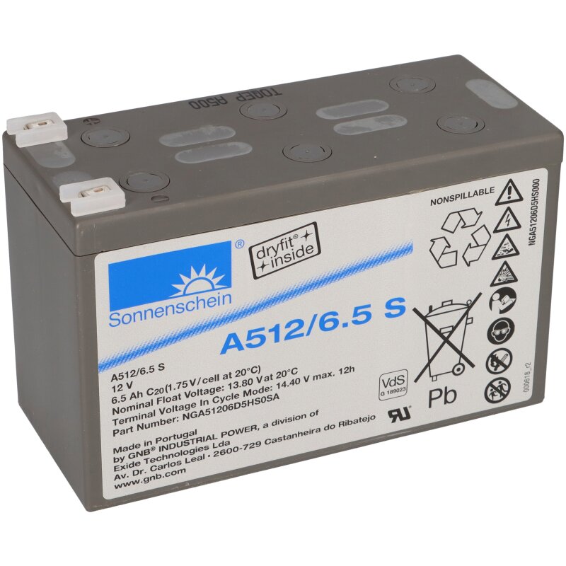 Sonnenschein Bleigel Akku 12V 6,5Ah Dryfit A512/6.5S VdS Zulassung Sonnenschein Bleigel Akku 12V 6,5Ah Dryfit A512/6.5S VdS Zulassung von Sonnenschein / Exide