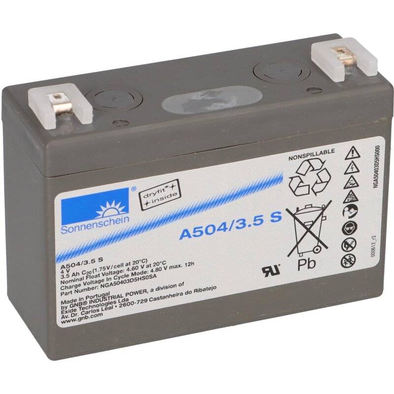 Sonnenschein Bleigel Akku 4V 3,5Ah Dryfit A504/3.5S Pb 4V / 3,5Ah von Sonnenschein / Exide
