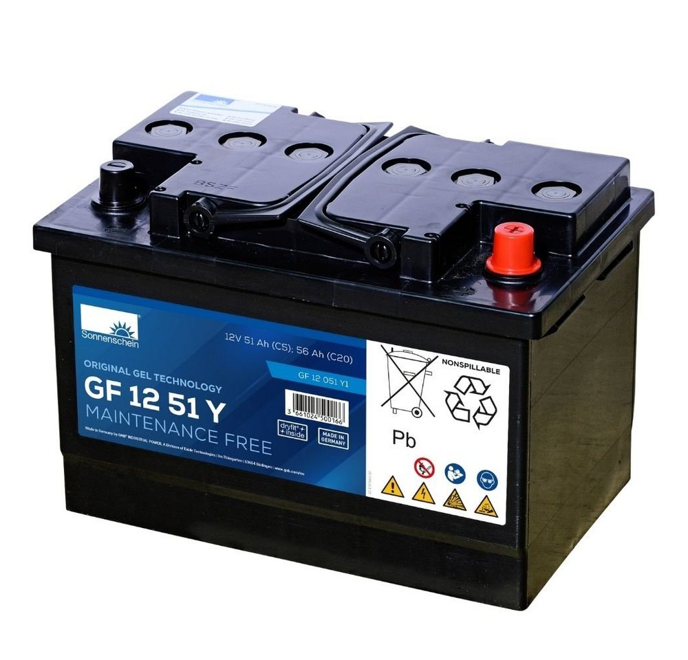 Sonnenschein Exide GNB Sonnenschein GF 12 051 Y 1 GEL 12V 51Ah Batterie Batterie, (12 V V) von Sonnenschein