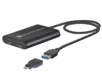 Sonnet USB3-DHDMI, USB Typ-A, 2 x HDMI, Männlich, Weiblich, Gerade, Gerade von Sonnet Technologies