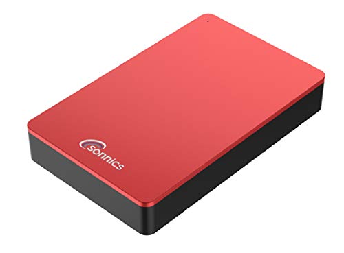 Sonnics 320GB Rot Externe Desktop-Festplatte, USB 3.0 kompatibel mit Windows PC, Mac, Smart TV, Xbox One und PS4 von Sonnics