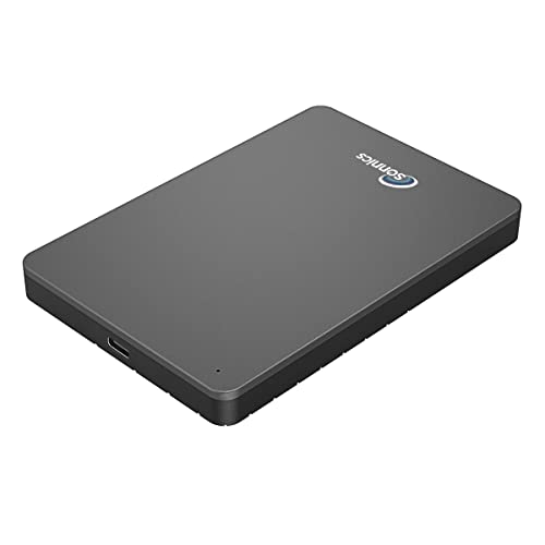 Sonnics 500GB Grau Externe tragbare Festplatte Typ C USB 3.1 kompatibel mit Windows-PC, Mac, Smart TV, Xbox One/Series X und PS4/PS5 von Sonnics
