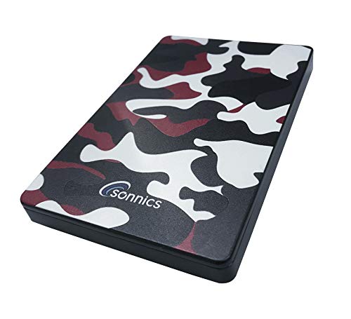 Sonnics 500GB Rot Camo Externe tragbare Festplatte Typ C USB 3.1 kompatibel mit Windows-PC, Mac, Smart TV, Xbox One/Series X und PS4/PS5 Sonnics 500GB Rot Camo Externe tragbare Festplatte Typ C USB 3.1 kompatibel mit Windows-PC, Mac, Smart TV, Xbox One/Series X und PS4/PS5 von Sonnics