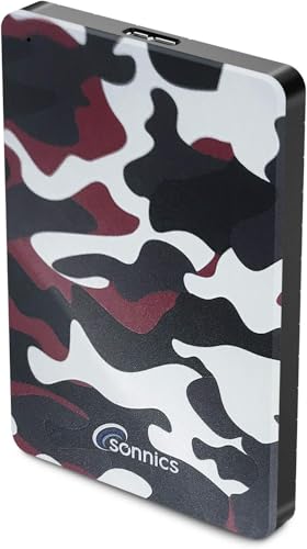 Sonnics 500GB Rot Camo Externe tragbare Festplatte USB 3.0 super schnelle Übertragungsgeschwindigkeit für den Einsatz mit Windows PC, Mac, Xbox ONE und PS4 Fat32 Sonnics 500GB Rot Camo Externe tragbare Festplatte USB 3.0 super schnelle Übertragungsgeschwindigkeit für den Einsatz mit Windows PC, Mac, Xbox ONE und PS4 Fat32 von Sonnics